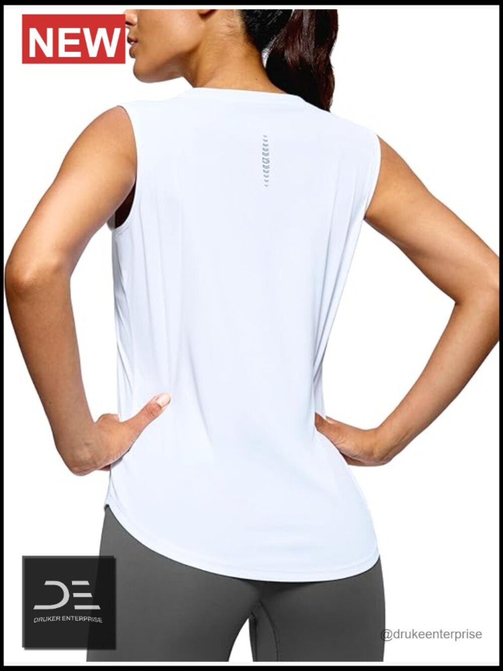 Lightweight High Neck Sleeveless Athletic Tank Top for Running Gym Tennis